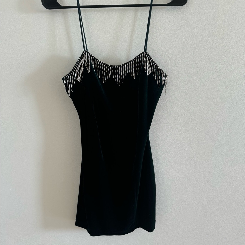 Zara Green Velvet Mini Dress
